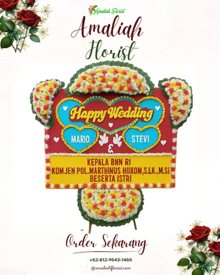 Papan Bunga Pernikahan Ruang Tengah